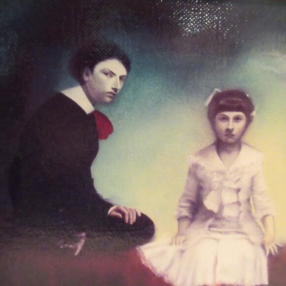 The Children by Rochelle Phister 13.5"x10.5" Framed Giclee Print Spooky Vintage - Picture 6 of 16